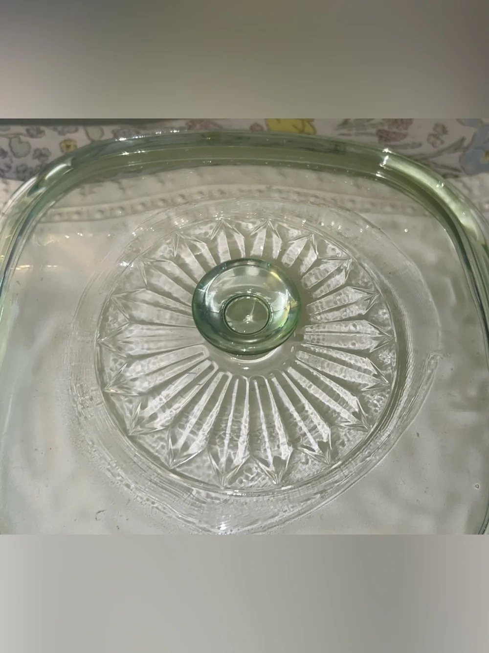 Pyrex square glass casserole lid A9C